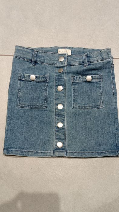 ONLY Kids mini spódniczka jeansowa na guziki 134 cm tuba