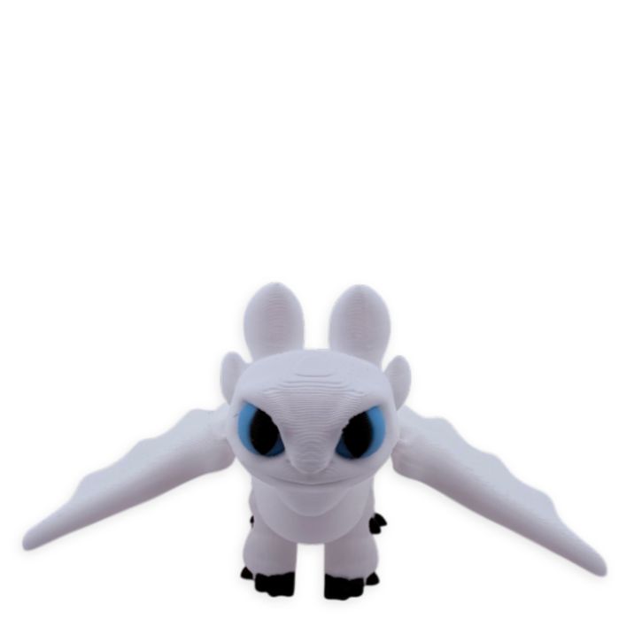 Biały Smok Figurka 3D Kolekcjonerska Ozdoba Fantasy Dekoracja na Prezent