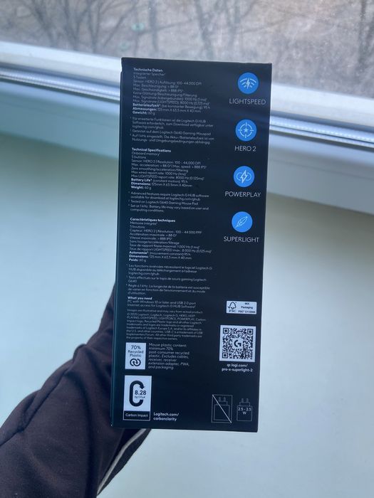 Миша Logitech G Pro X Superlight 2 Lightspeed Wireless Black