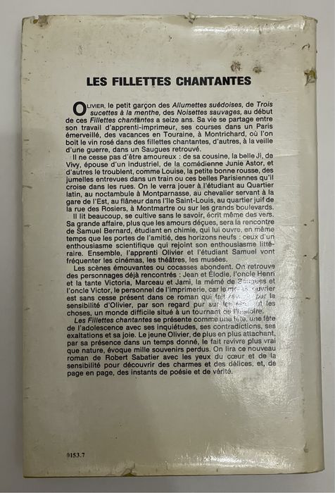 Livro Les Fillettes Chantantes - Robert Sabatier - (Francês)