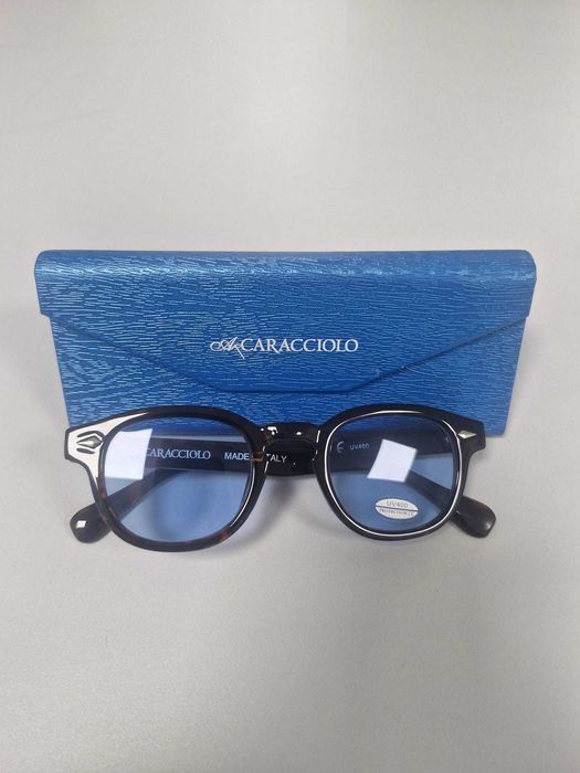 Óculos Sol Caracciolo - Castanhos lentes azuis
