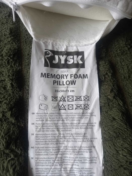 Подушка Memory Foam RISKA 35x50x11см