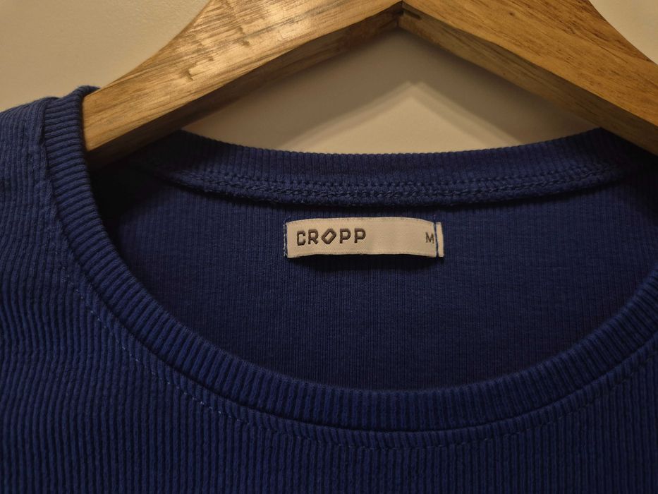 Cropp niebieski crop top, M