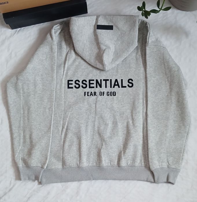Худі essentials fear of god gray and black