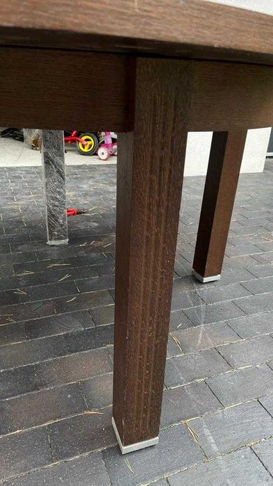 Stół okrągły prestige Milano - fornir - Dąb kasztan 116 cm rozkładany