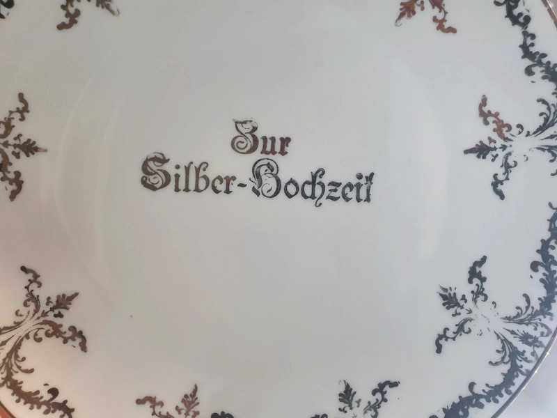 Niemiecki przedwojenny porcelanowy talerz Bayreuth Bawaria