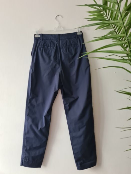 Spodnie chinosy eleganckie granatowe S/M