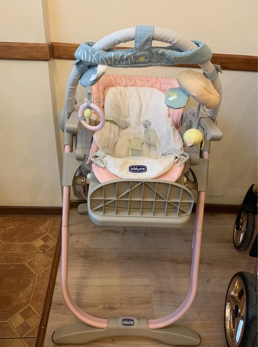 Стульчик для кормления chicco polly magic c 0+