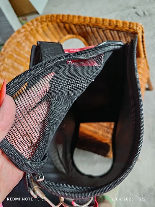 Transportadora em tecido.