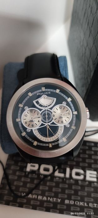 Relógio Police dual time automático