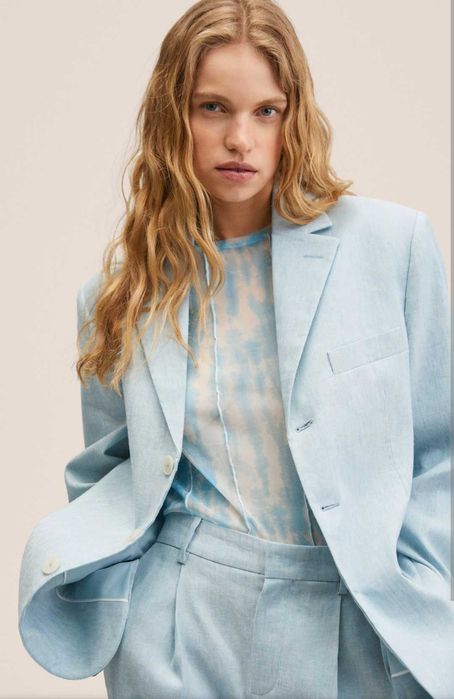 Піджак Mango льон oversize