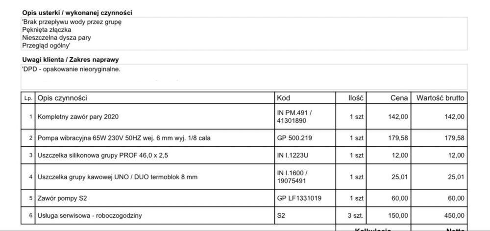 Ekspres do kawy Ascaso Uno 3 i młynek I-1 steel kolbowy uszkodzony