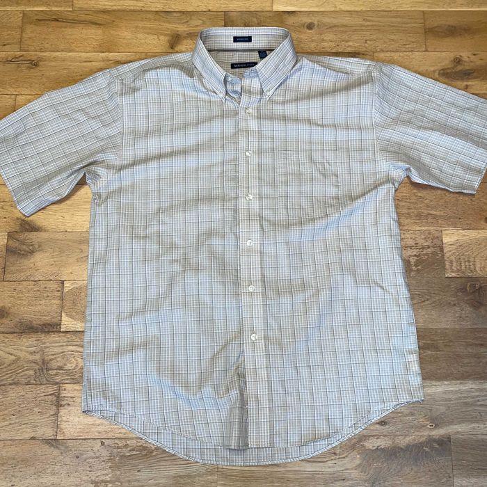 Van Heusen Męska Modna Elegancka Koszula Krata Bawełna Rozm. M