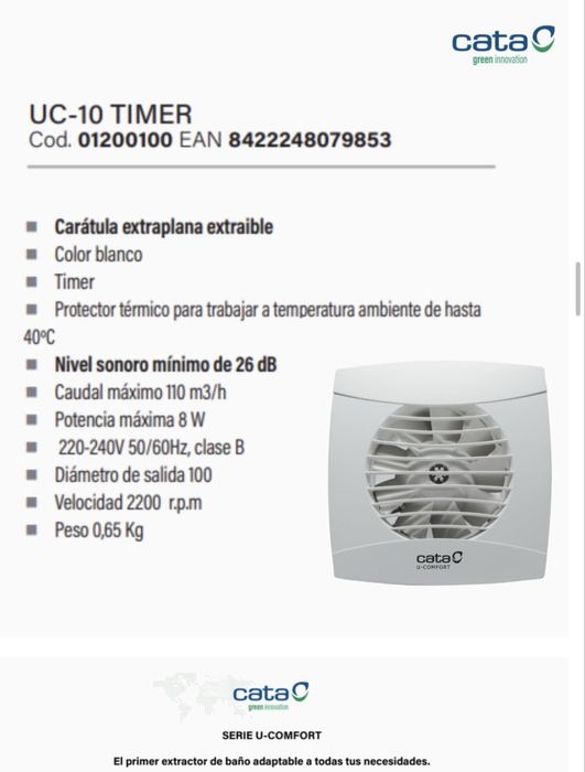 Ventax extrator wc Cata