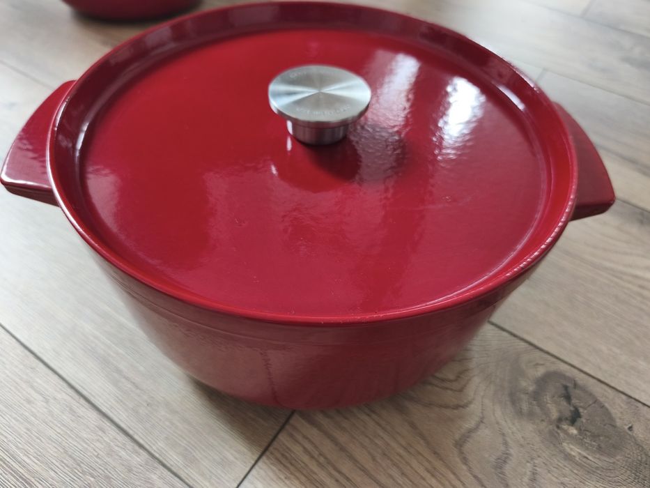 Nowy KitchenAid Cast Iron garnek żeliwny z pokrywką 26cm 5l indukcja