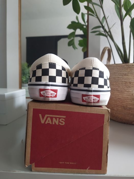 Vans Slip On quadrados pretos e brancos