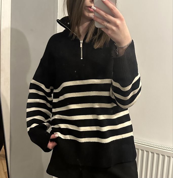 светр полузамок оверсайз