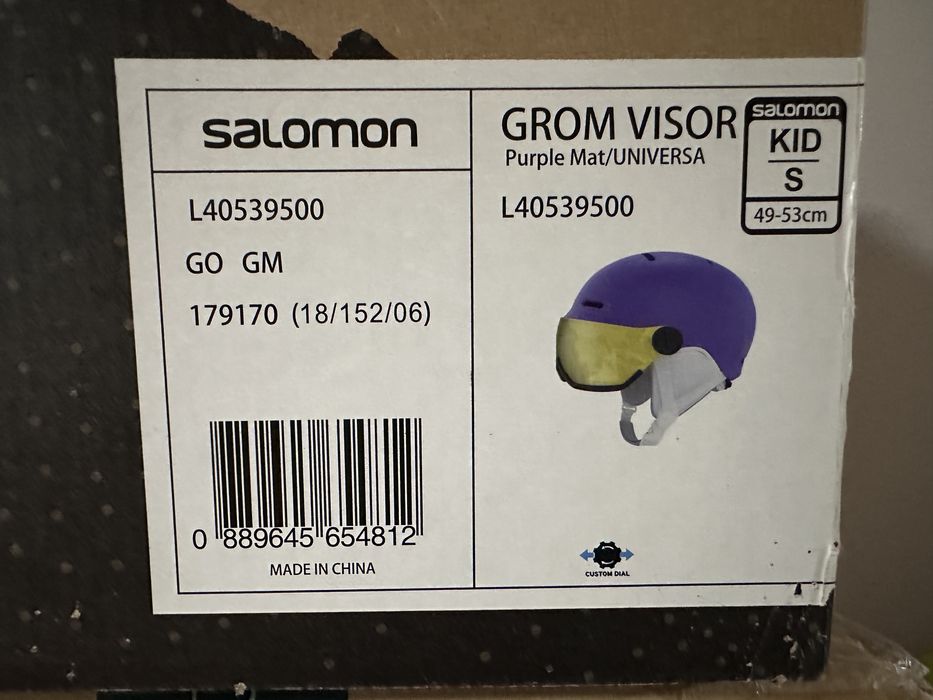 Kask dziecięcy Salomon 49-53cm z goglami
