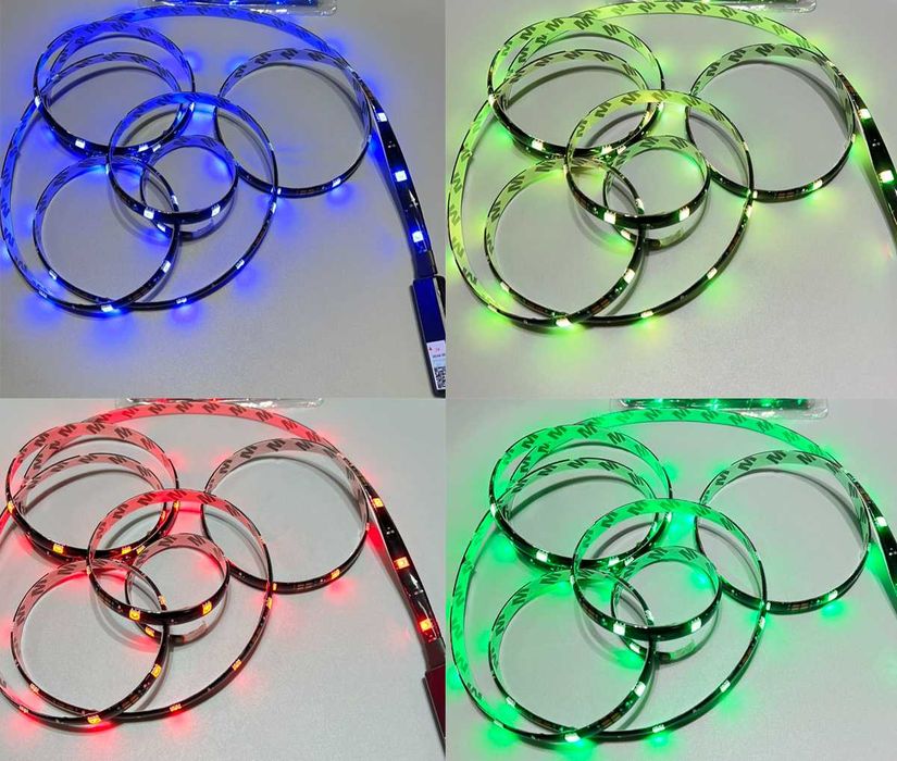 Светодиодная RGB LED лента 5м с Пультом от USB, SMD 5050 IP65