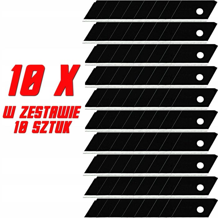 Ostrza do noża wymienne łamane  18mm 10 SZTUK