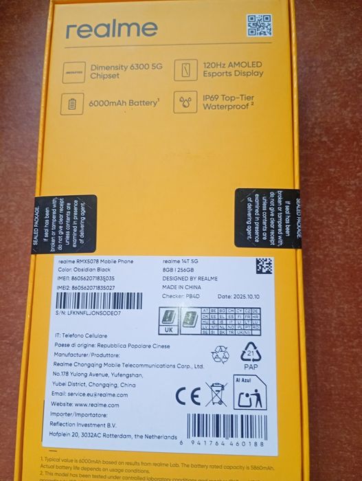 Realmy 14T 5G 8 GB/256  czarny