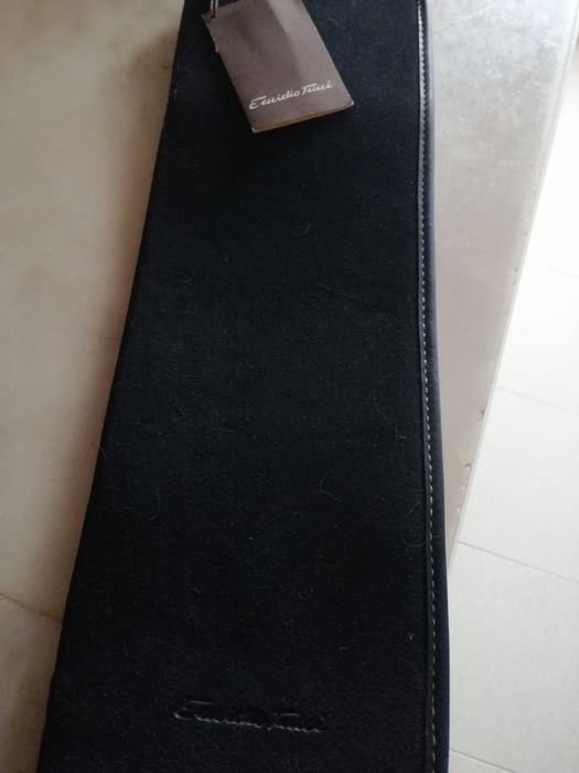 Estojo em pele genuína azul escuro