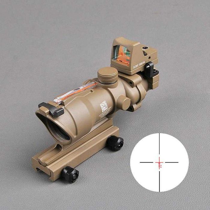 оптический прицел TRIJICON ACOG 4x32 песочный цвет + коллиматор RMR