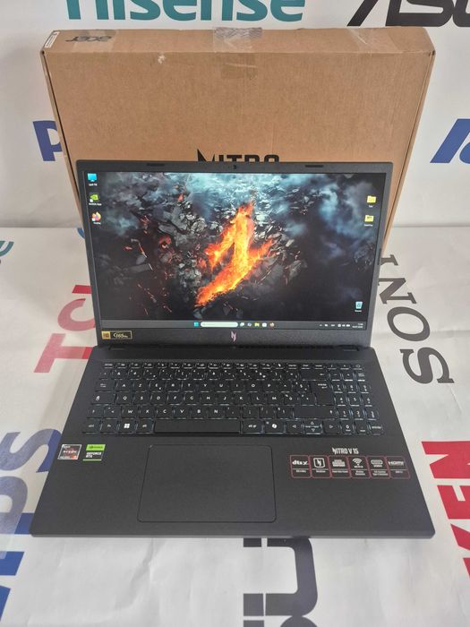ACER Nitro V 15, "15,6", 165 Гц, Ryzen 5 7535HS, RAM 16 ГБ, SSD 512 ГБ, RTX 4050 6 ГБ