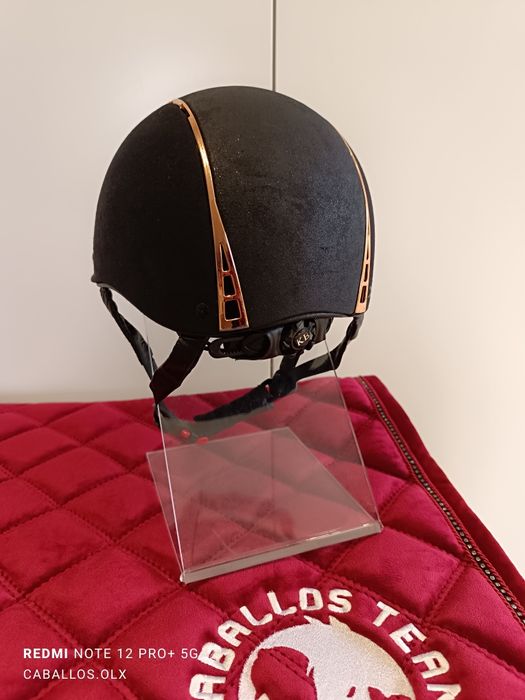55;56;57 Kask jeździecki KnightsBridge czarny rosegold