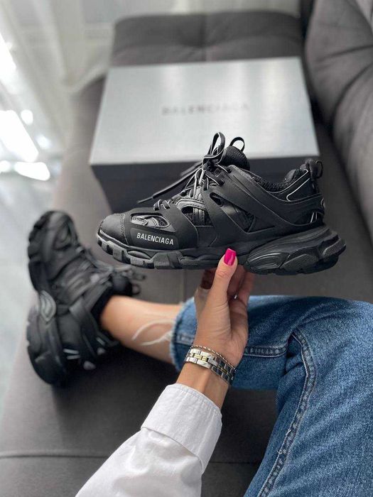Кросівки Balenciaga Track 3.0 Black | кроси Баленсіага Трек 3.0 чорного кольору текстиль