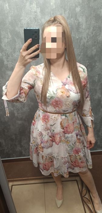 Sukienka midori cocomoda koko moda mohito Zara komunia kwiaty 38 40