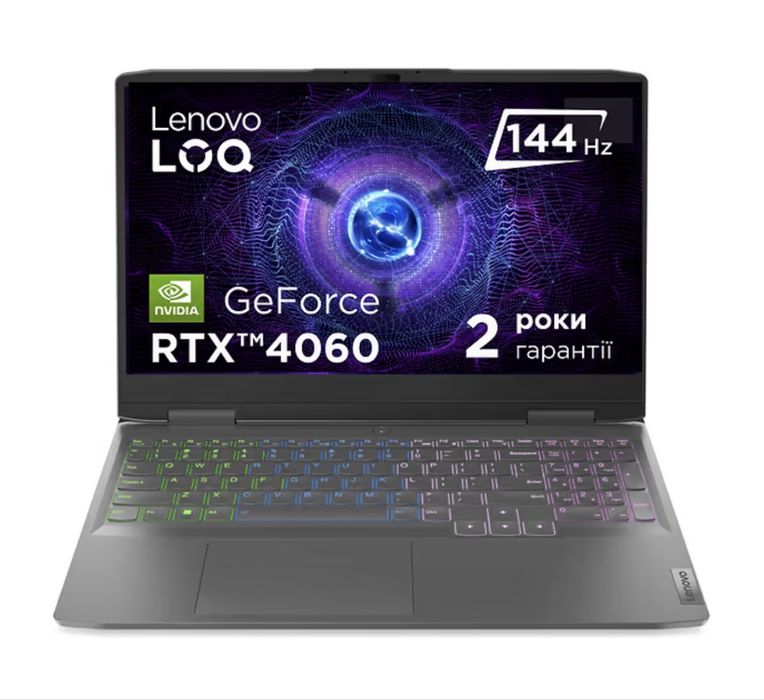 Ноутбук ігровий Lenovo LOQ 15IRH8 (82XV010JRA) Storm Grey