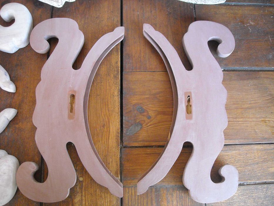 Peças madeira antigas / moldura parede asa ornamento decoraçao talha