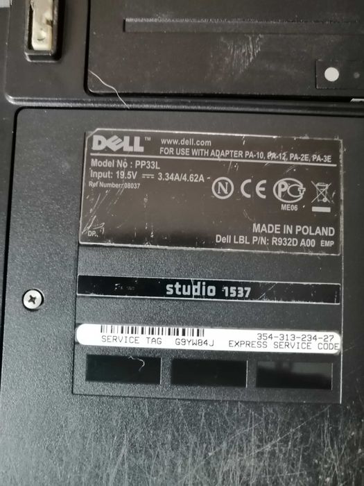 laptop dell pp33l