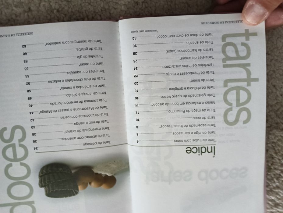 Tartes doces	- Coleção 30 receitas em 30 minutos - Como Novo!