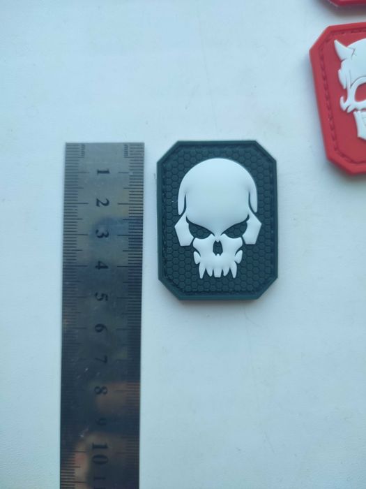 Патч нашивка шеврон на липучке черепа светонакопительный