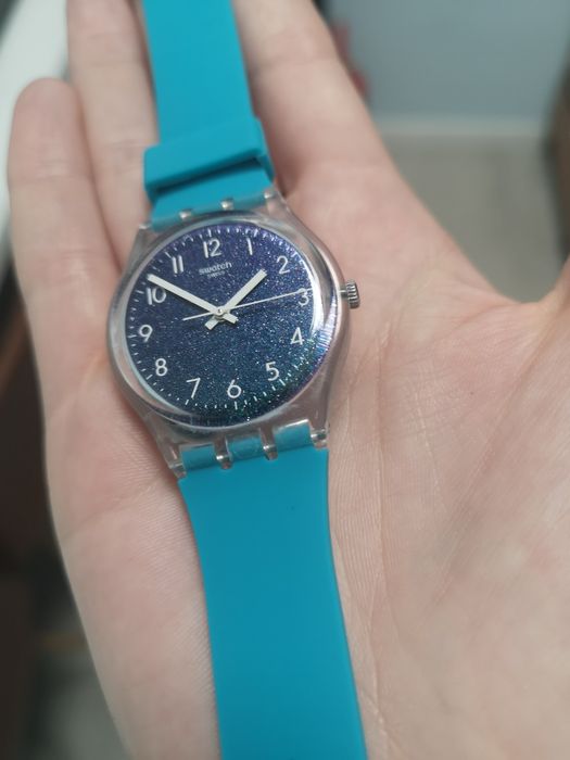 Zegarek swatch gent turkusowy Galaxy