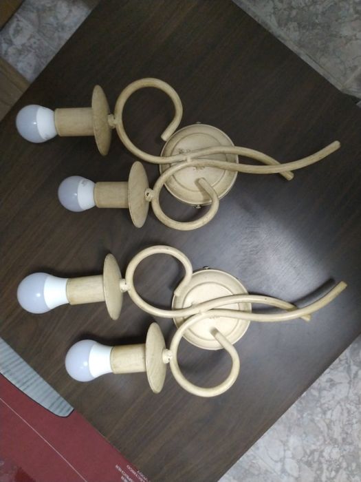 2 Candeeiros Interiores Metálicos Castiçais 2 Velas