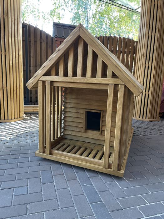 Утепленный,2х-этажн. домик с верандой для вашего питомца из дерева!