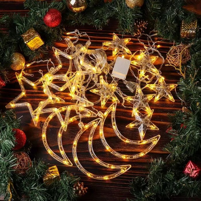 Гірлянда місяць і зірки