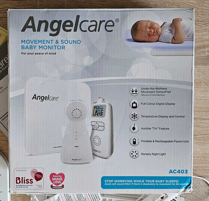 Monitor czujnik oddechu snu elektroniczna niania alarm AngelCare AC403