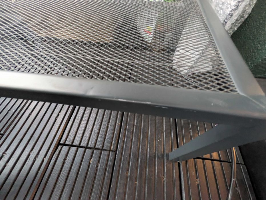 Regał metalowy ciemno-szary IKEA LERBERG 148x60x35