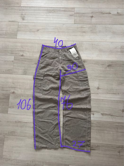 Штани zara cargo pants нові з приємного матеріалу на низькій посадці