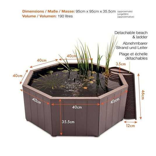 Lago RAISED NATURE POND 180 "AquaGarden"