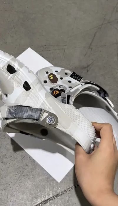 ‼️БЕЗ ПЕРЕДОПЛАТ‼️Тапки Crocs x Bape /Крокси/Тапочки/Бейп/Крокс