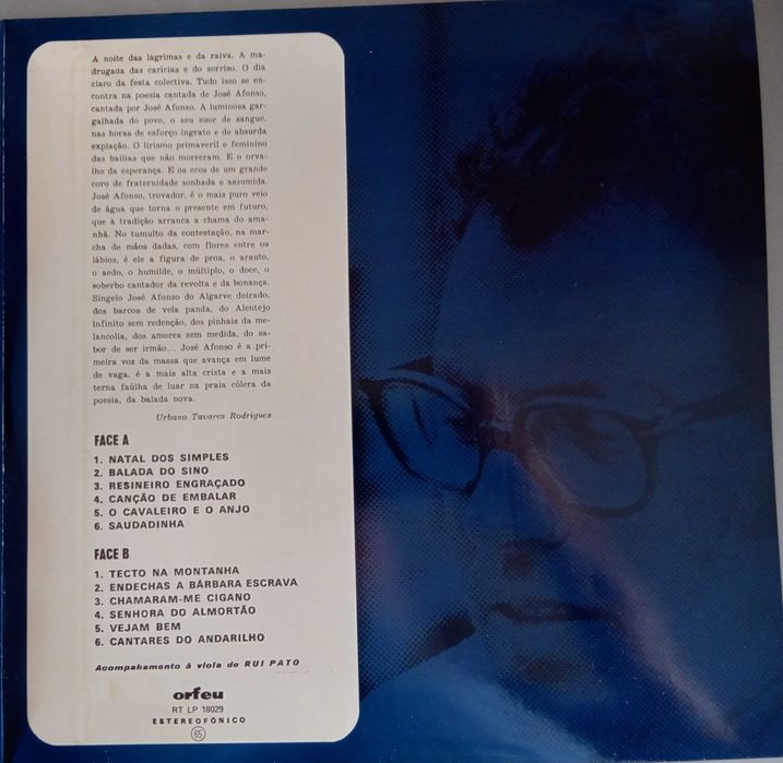 José Afonso	- - - - -		Cantares do Andarilho	- - - - -	LP