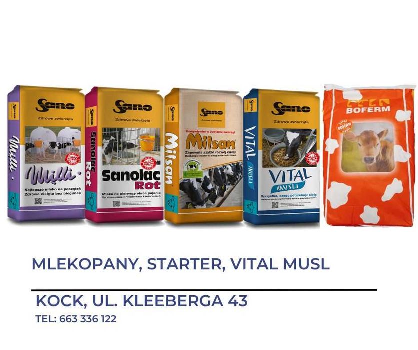 Mlekopany, musli,CJ Sano, Boferm, Eurolpol starter Mili Milsan Rot