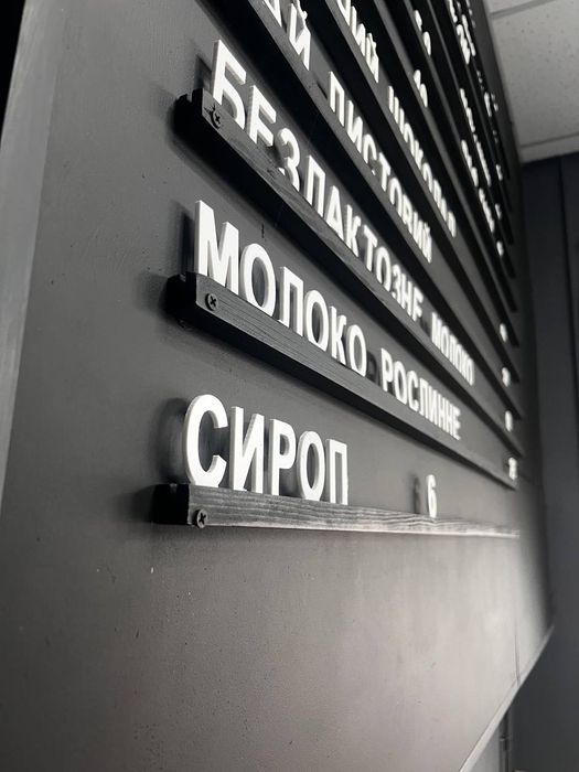 наборное меню, стильная вывеска, стильное меню, банер