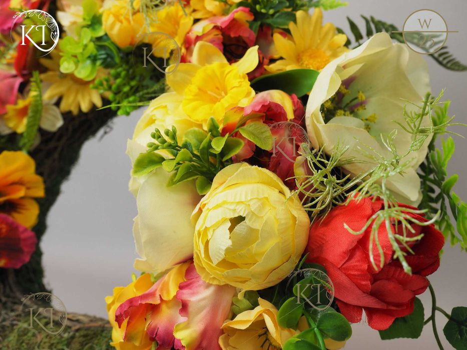 Wianek z faszyny z mchem, Stroik, Dekoracja