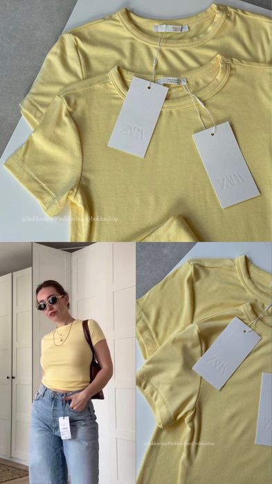 Футболки Zara, 7 моделей, базові, з принтом